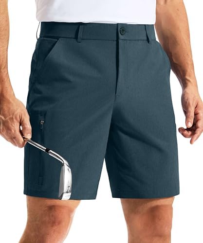Men's 7" golf dress shorts, lyons blue