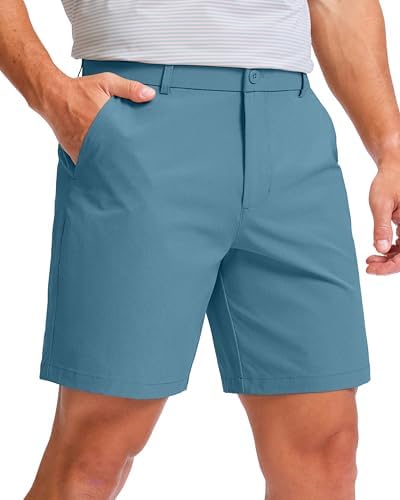 Men's 7" golf shorts, five pockets, vivid blue