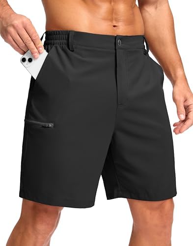 Men's 7" hiking golf shorts, black