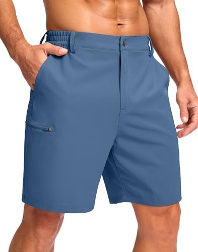 Men's 7" hiking golf shorts, blue