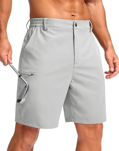 Men's 7" hiking golf shorts, bright gray