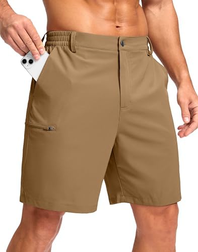 Men's 7" hiking golf shorts, dark khaki