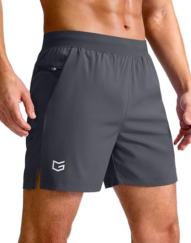 Men's 7" quick dry running shorts, dark grey