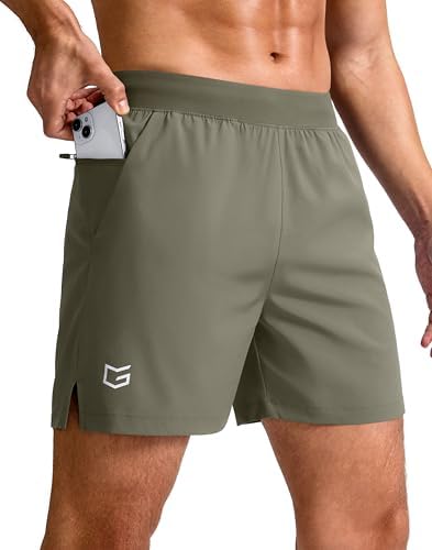 Men's 7" quick dry running shorts, grey sage