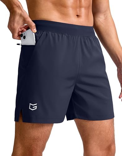 Men's 7" quick dry running shorts, navy