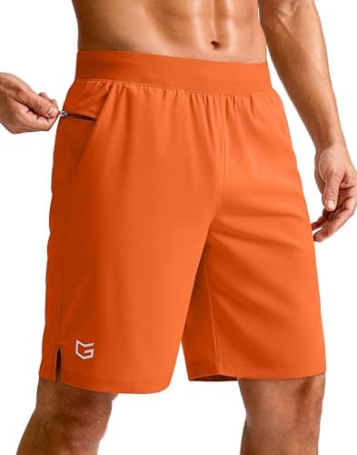 Men's 7" quick dry running shorts, orange