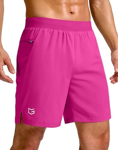 Men's 7" quick dry running shorts, rose
