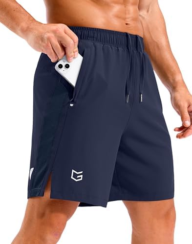 Men's 7" quick dry workout shorts, navy
