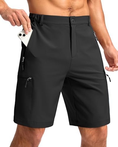 Men's 9" hiking cargo shorts, black