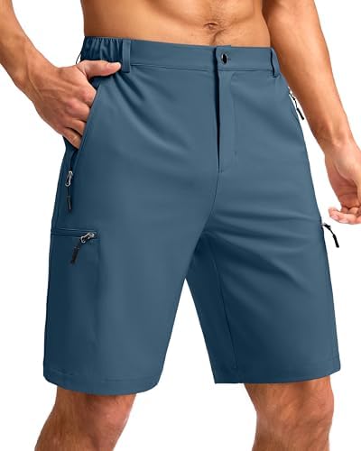 Men's 9" hiking cargo shorts, dark blue