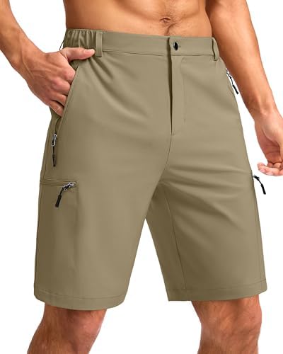 Men's 9" hiking cargo shorts, dusty khaki