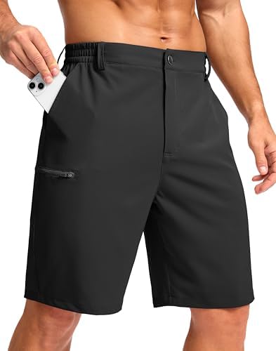 Men's 9" hiking golf shorts, black