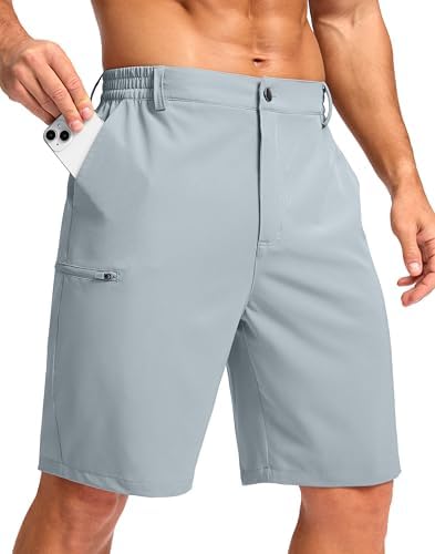 Men's 9" hiking golf shorts, light grey