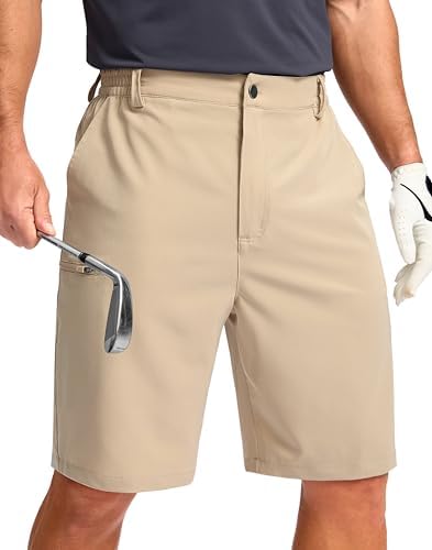 Men's 9" hiking golf shorts, light khaki