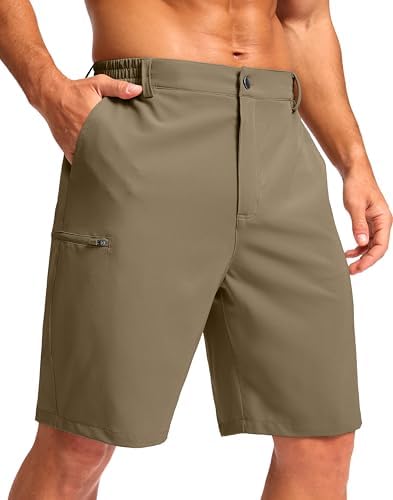 Men's 9" hiking golf shorts, medium khaki