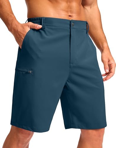 Men's 9" hiking golf shorts, tibetan blue