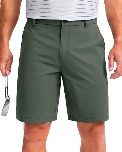 Men's 9" hybrid golf shorts, grey sage