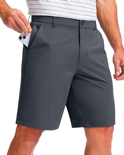 Men's 9" hybrid golf shorts, iron grey