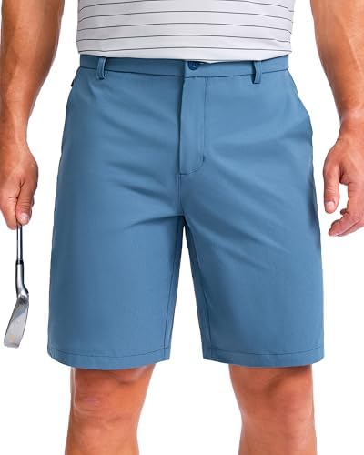 Men's 9" hybrid golf shorts, slate blue