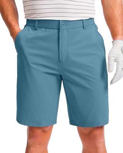 Men's 9" hybrid golf shorts, vivid blue