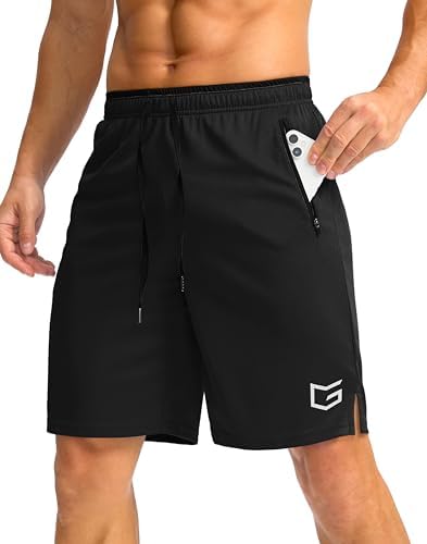 Men's 9" mesh gym shorts, black