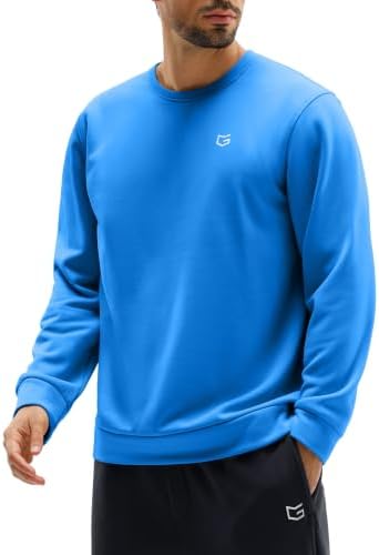 Men's athletic crewneck sweatshirt, blue