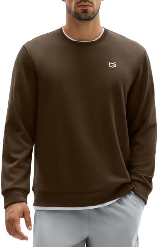 Men's athletic crewneck sweatshirt, coffee
