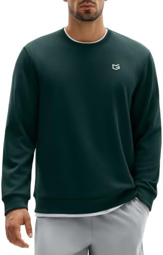 Men's athletic crewneck sweatshirt, deep green