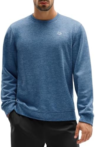 Men's athletic crewneck sweatshirt, heather blue