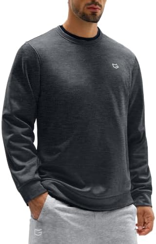 Men's athletic crewneck sweatshirt, heather charcoal