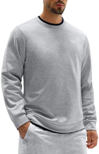 Men's athletic crewneck sweatshirt, heather grey