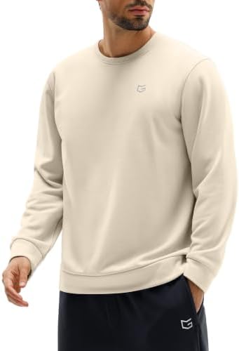 Men's athletic crewneck sweatshirt, khaki