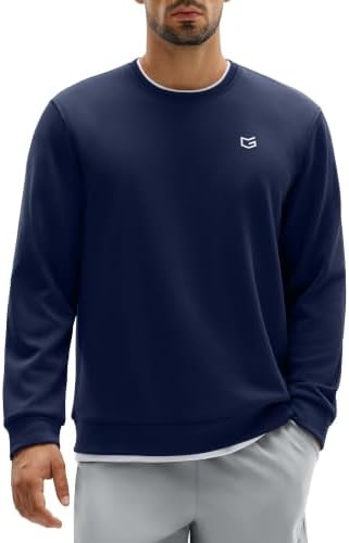 Men's athletic crewneck sweatshirt, navy