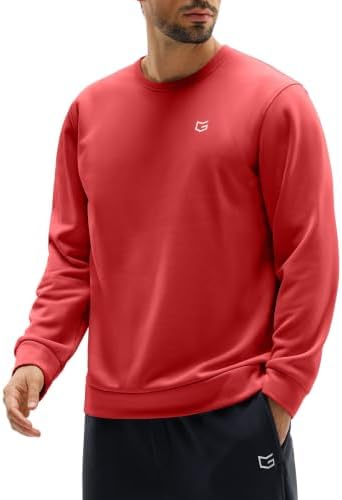 Men's athletic crewneck sweatshirt, red