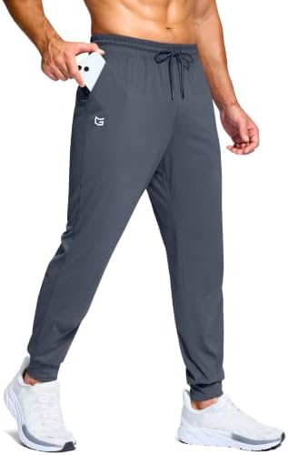 Men's athletic joggers with pockets, dusty blue
