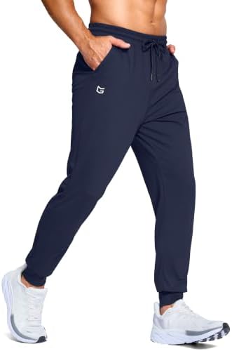 Men's athletic joggers with pockets, navy