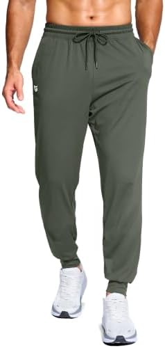 Men's athletic joggers with pockets, sage