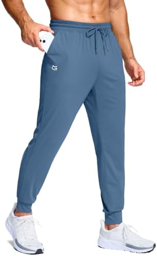 Men's athletic joggers with pockets, slate blue