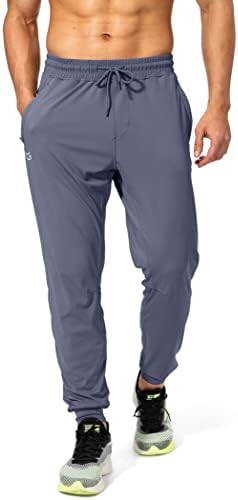 Men's athletic sweatpants, zip pockets, dusty blue