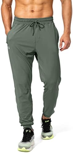 Men's athletic sweatpants, zip pockets, sage green