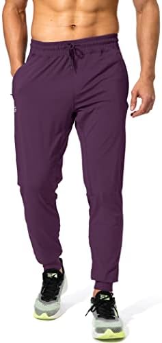 Men's athletic sweatpants, zip pockets, wine red