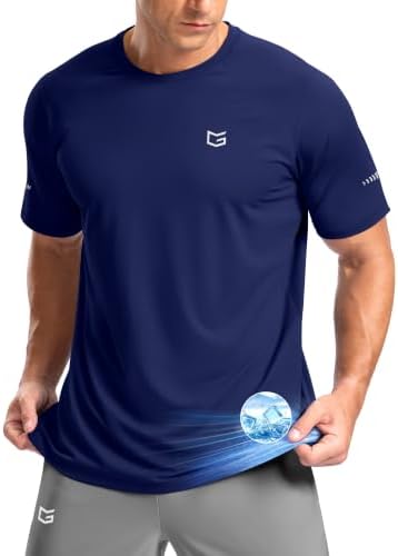 Men's cooling running tee, dark blue