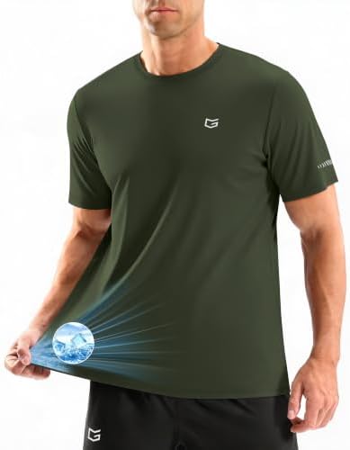 Men's cooling running tee, olive