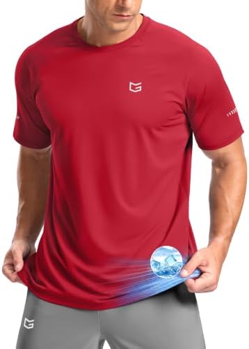 Men's cooling running tee, red
