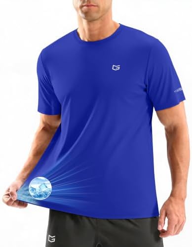 Men's cooling running tee, royal blue