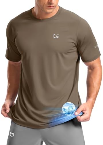 Men's cooling running tee, taupe