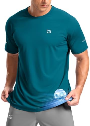 Men's cooling running tee, teal