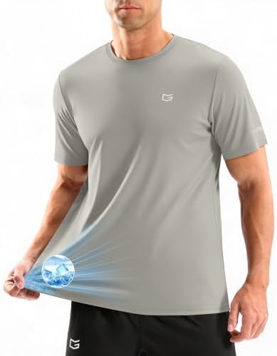 Men's cooling running tee, warm grey