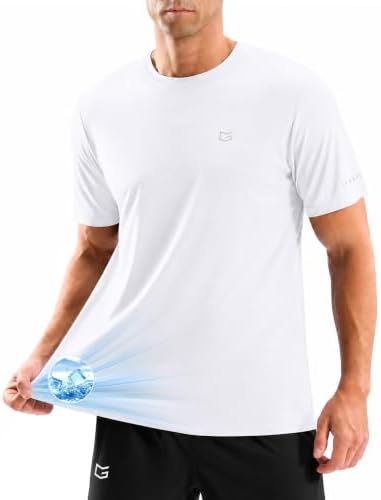 Men's cooling running tee, white