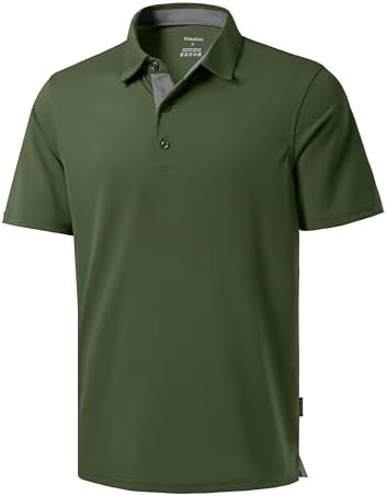 Men's dry fit golf polo, dark green